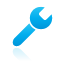Blue, Wrench Icon