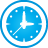 Basic, Blue, Clock Icon