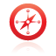 Compass, Red Icon