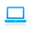 Blue, Laptop Icon