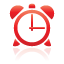 Alarm, Clock, Red Icon
