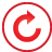 Basic, Button, Cw, Red, Rotate Icon