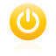 Button, Power, Yellow Icon