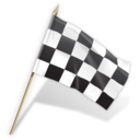 Checkered, Flag, Goal Icon
