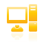 Computer, Yellow Icon