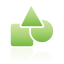 Green, Shapes Icon