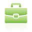 Briefcase, Green Icon