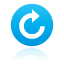 Blue, Button, Cw, Rotate Icon