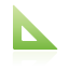 Green, Ruler, Triangle Icon
