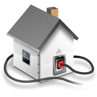 Connected, Home, House, Local, Network Icon