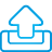 Basic, Blue, Outbox Icon