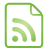 Basic, Document, Feed, Green Icon