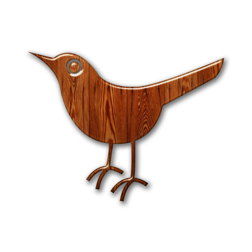 Animal, Bird, Birdo, Twitter, Wood Icon