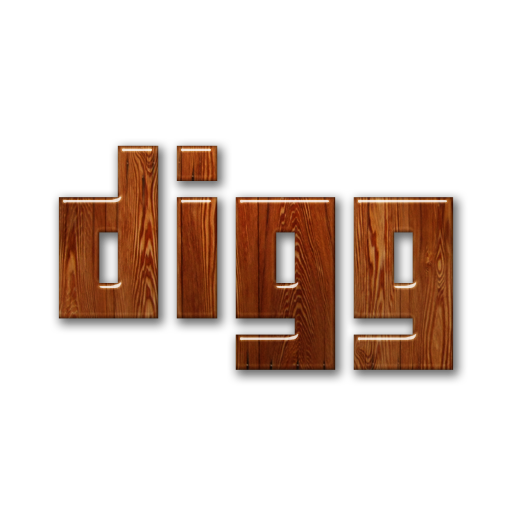 Digg, Logo, Wood Icon