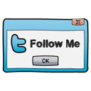 Dialog, Follow, Me, Twitter, Window Icon