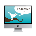 Follow, Mac, Me, Monitor, Screen, Twitter Icon