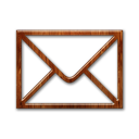 Envelope, Mail, Wood Icon