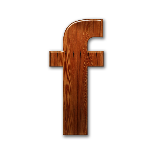 Facebook, Logo, Wooden Icon