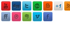 A Clean Mini Social Media Icon Set Icons