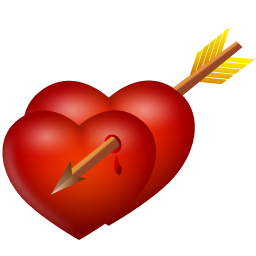And, Arrow, Hearts Icon