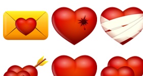 Valentine Love Icon Set Icons