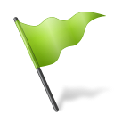 Chartreuse, Flag, Map, Marker Icon