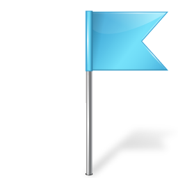 Azure, Flag, Map, Marker, Right Icon