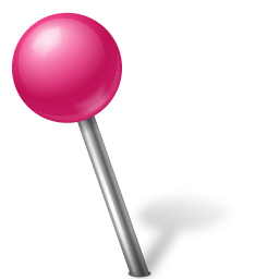 Ball, Left, Map, Marker, Pink Icon