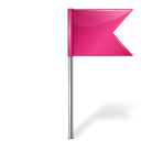 Flag, Map, Marker, Pink, Right Icon