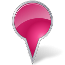 Bubble, Map, Marker, Pink Icon