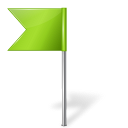 Chartreuse, Flag, Left, Map, Marker Icon