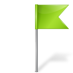 Chartreuse, Flag, Map, Marker, Right Icon