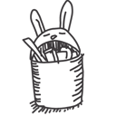 Bin, Full, Rabbit, Recycle Icon