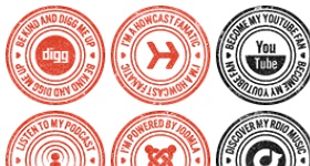 Social Media Stamps Icons