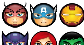 Superhero Avatars Icons