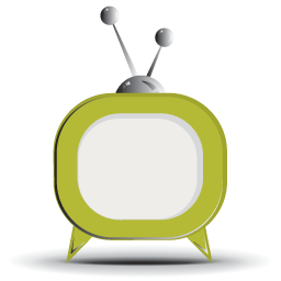 Green, Rounded, Tv Icon