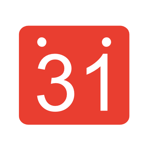 Calendar, Red Icon