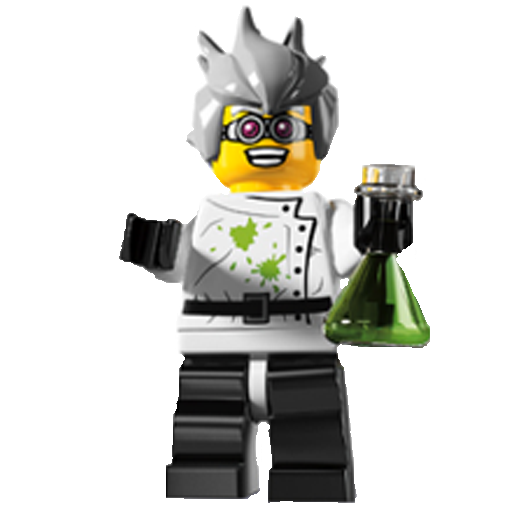 Lego, Mad, Scientist Icon