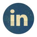 Linkedin, Retro, Rounded Icon