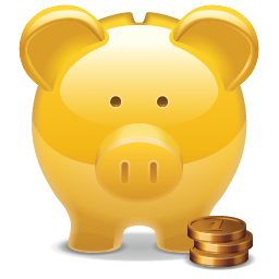 Bank, Golden, Piggy Icon