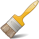 Paintbrush, Yellow Icon