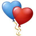 Balloons, Hearts Icon
