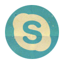 Retro, Rounded, Skype Icon