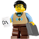 Computer, Guy, Lego Icon
