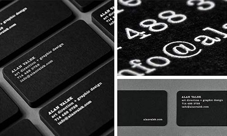 black,engraved,minimalistic,die cut,round corner business card