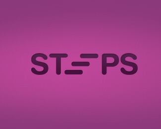 pink,steps logo