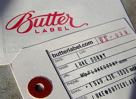 Butter Label business card