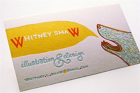 illustration,fancy,letterpress,multi color business card