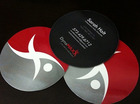 round shaped business card