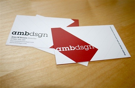 2 color business card
